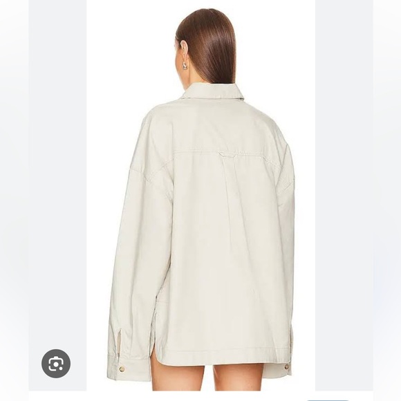 Helsa workwear jacket, ecru beige, size small - Picture 3 of 7